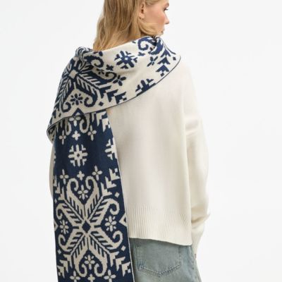 Шарф Wintertude L, синий с белым