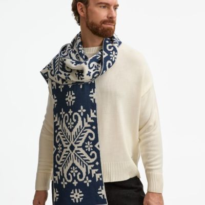 Шарф Wintertude L, синий с белым