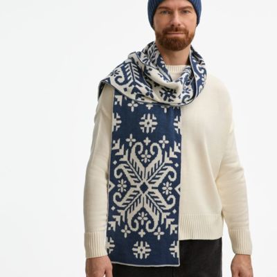 Шарф Wintertude L, синий с белым