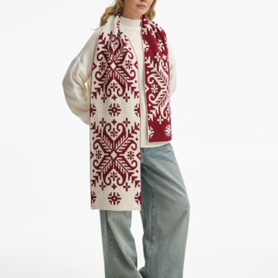 Шарф Wintertude L, красный с белым