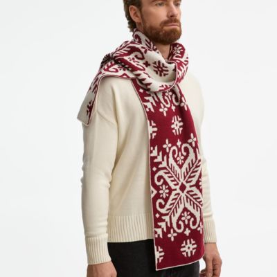 Шарф Wintertude L, красный с белым