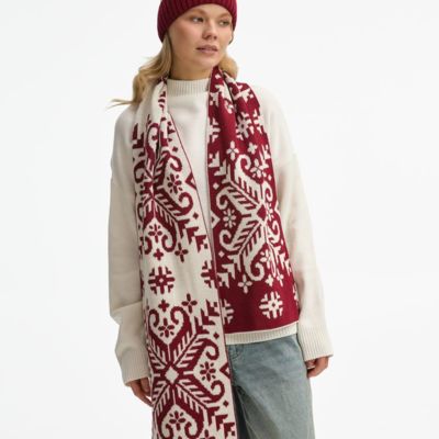 Шарф Wintertude L, красный с белым