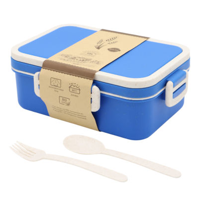 Ланчбокс (контейнер для еды) Inar из пшеничного волокна, синий.
