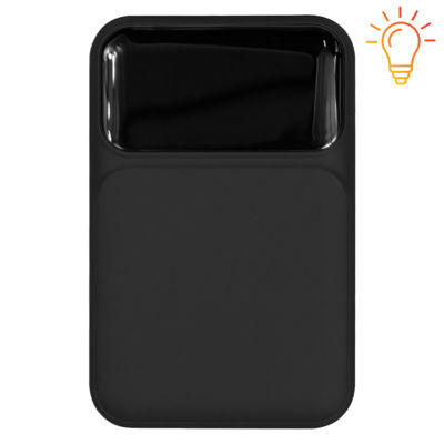 Внешний аккумулятор (powerbank) «Lumen», софт тач, 10 000 mAH, с тремя зарядными шнурами, 22,5W super fast charge, Power Delivery (PD) 20W (dfnn), QC3.0, черный