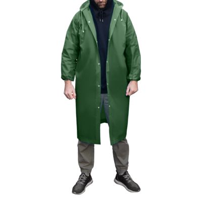 Дождевик RainForest, унисекс, материал EVA, размер XL-XXL, темно-зеленый