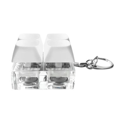 Брелок Press Anti Stress с LED подсветкой (фонарик), белый