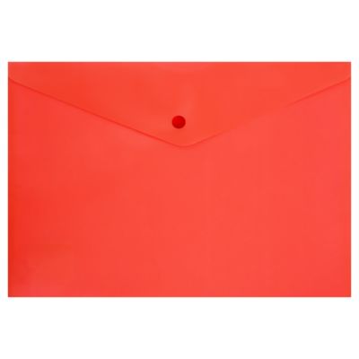 Папка-конверт Workmate А4 с кнопкой, плотность 180 мкр, красный