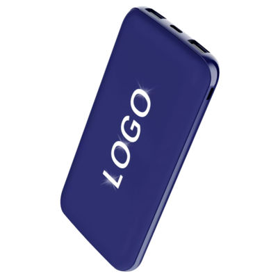 Внешний аккумулятор Kugo, 10000 mAh с подсветкой гравировки, синий