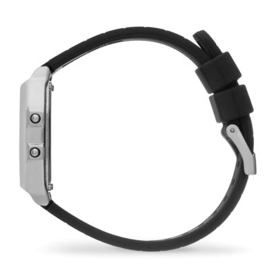 Зеркало ICE digit ретро-металлик серебро-черное - маленькое