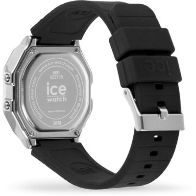 Зеркало ICE digit ретро-металлик серебро-черное - маленькое