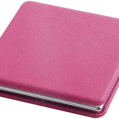 Зеркало Dewal Beauty серия "Палитра" карманное квадратное, розовое, размер 6х6см