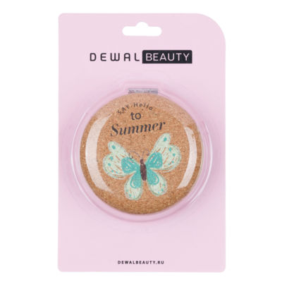 Зеркало Dewal Beauty серия "Пробковая" карманное круглое