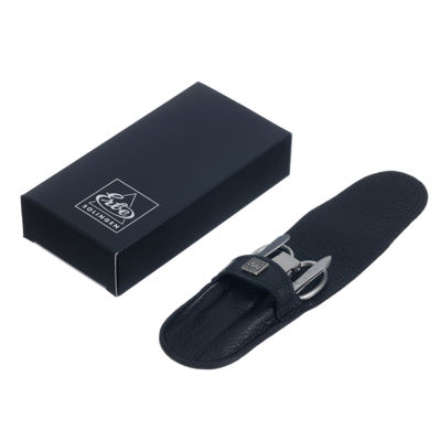 Маникюрный набор Erbe, 4пр. Футляр: натур.кожа, цвет черный