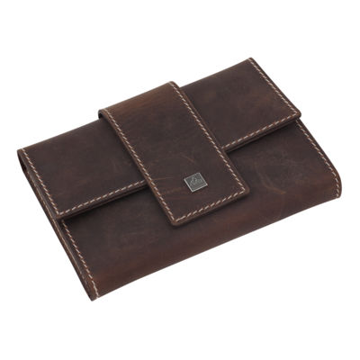 Маникюрный набор Erbe, 7пр. Футляр: натур.кожа, цвет коричневый