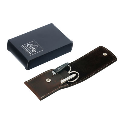 Маникюрный набор Erbe, 3пр. Футляр: натур.кожа,цвет коричневый