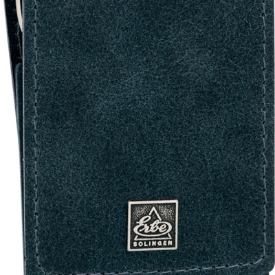 Маникюрный набор Erbe, 3пр. Футляр: натур.кожа, цвет- морская волна