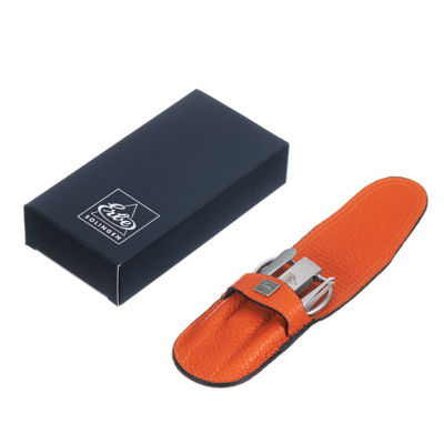 Маникюрный набор Erbe, 4пр. Футляр: натур.кожа,цвет оранжевый