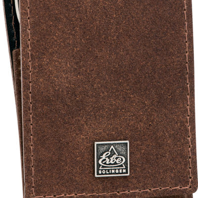 Маникюрный набор Erbe, 3пр. Футляр: натур.кожа, цвет коричневый