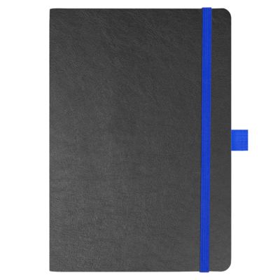 Блокнот Flexy Forest Urban Soft leather  А5, недатированный, с резинкой и петлей для ручки, в гибкой обложке, черно-синий