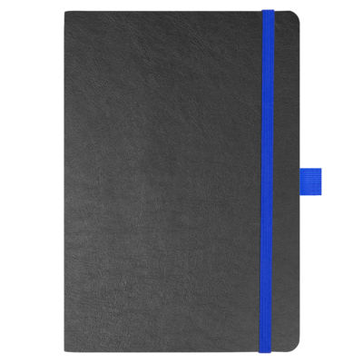 Блокнот Flexy Forest Urban Soft leather  А5, недатированный, с резинкой и петлей для ручки, в гибкой обложке, черно-синий