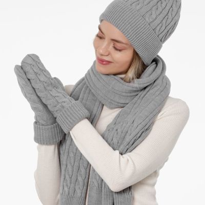 Шарф Heat Trick, серебристо-серый меланж