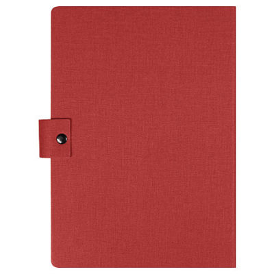 Блокнот А5 Tasmania, в твердой обложке со стикерами в линейку, красный