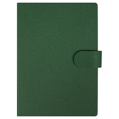 Блокнот А5 Tasmania, в твердой обложке со стикерами в линейку, зеленый