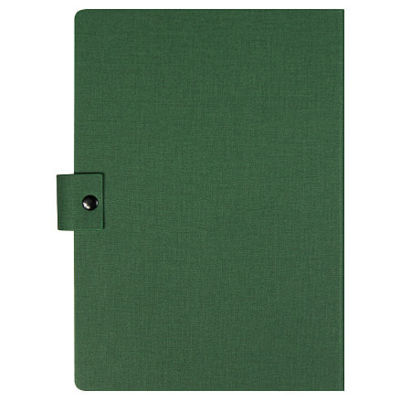 Блокнот А5 Tasmania, в твердой обложке со стикерами в линейку, зеленый