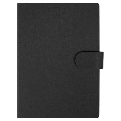 Блокнот А5 Tasmania, в твердой обложке со стикерами в линейку, черный