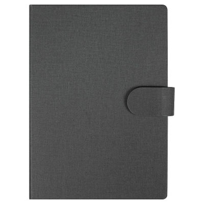 Блокнот А5 Tasmania, в твердой обложке со стикерами в линейку, серый