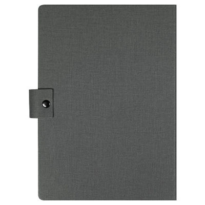 Блокнот А5 Tasmania, в твердой обложке со стикерами в линейку, серый