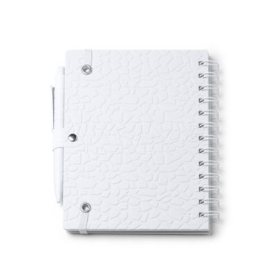 Блокнот А5 DURAN в твёрдом переплёте с ручкой, белый