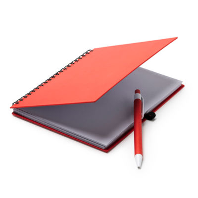 Блокнот Leynax с ручкой, красный