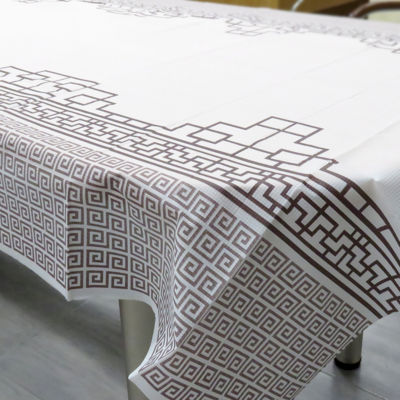 Биоразлагаемая скатерть, бело-серая, набор 5шт
