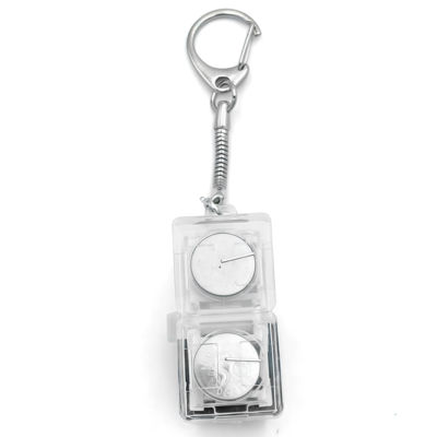 Брелок KeyDuo с LED подсветкой, чёрно-белый