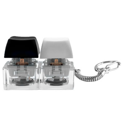Брелок KeyDuo с LED подсветкой (фонарик), чёрно-белый