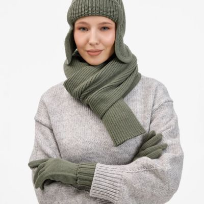 Шарф Catch Match, зеленый (полынь)