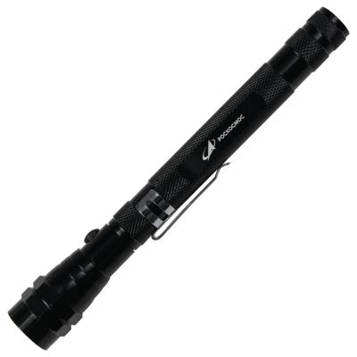 Фонарь телескопический Tools Flashlight Print Sample "Роскосмос", с магнитом, черный