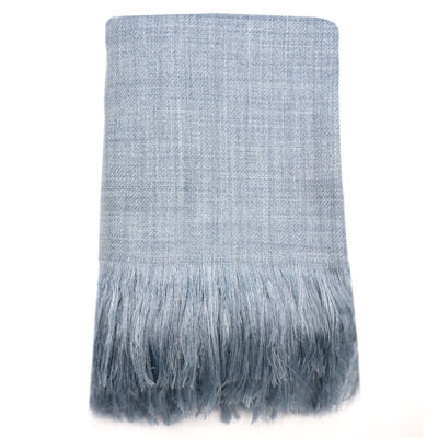 Плед полушерстяной COMFORT, светло-серый 