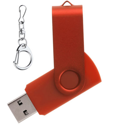 Флеш накопитель USB 3.0 Twister 32GB, пластик Софт Тач/металл, красный/красный