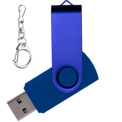 Флеш накопитель USB 3.0 Twister 32GB, пластик Софт Тач/металл, синий/синий