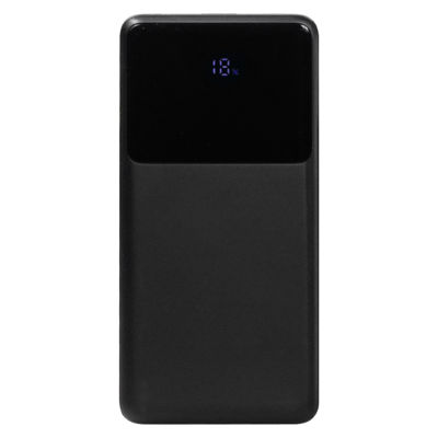 Внешний аккумулятор (powerbank)  «Stream 10»,  10 000 mAH, с двумя зарядными шнурами,  22,5W (Ватт)  super fast charge, Power Delivery (PD) 25.5W (dfnn),  c цифровым дисплеем для контроля заряда, черный