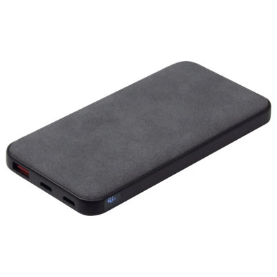 Внешний аккумулятор (powerbank) «WeCharge Velvet», 10 000 mAH, 5V -2A , c цифровым дисплеем для контроля заряда, серый