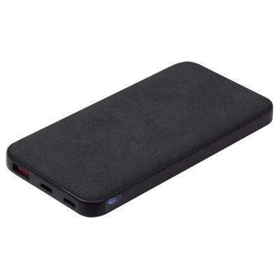 Внешний аккумулятор (powerbank) «WeCharge Velvet», 10 000 mAH, 5V -2A , c цифровым дисплеем для контроля заряда, черный