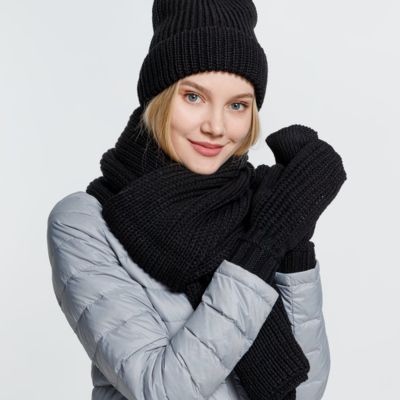 Набор Nordkyn Full Set с шарфом, черный