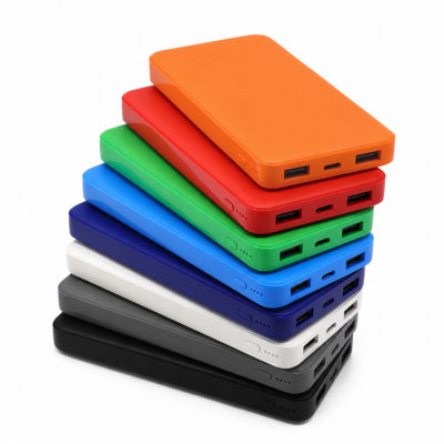 Внешний аккумулятор Polus, 10000 Mah, софт-тач покрытие, зеленый