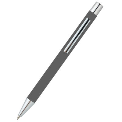 Ручка металлическая Rebecca софт-тач, темно-серая