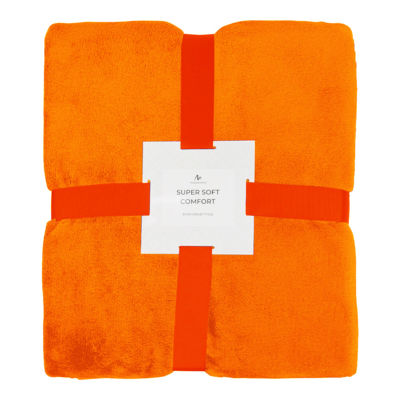 Плед мягкий флисовый Super Soft  Comfort Travel, 125*170 см, оранжевый