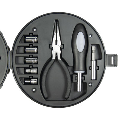 Набор инструментов в форме колеса TORQ, черный