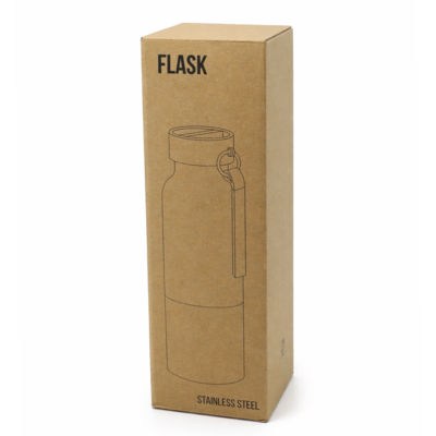 Термос Hike c ланьярдом и манжетой, чёрный-синий